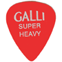 Galli C3XH Celluloid Standard 351 Plektrum, Super Heavy 1.14 mm - red