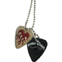 Grover Allman Guitar Pick Necklace, with Pick Pendant "Flame"