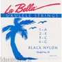 La Bella 15 Sopran Ukulele Black Nylon Bronze Loop Ends