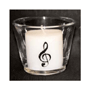 Candle in a Glass "Treble Clef"