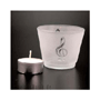 Tealight in a Glass "Treble Clef"