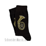 Music-Socks black with print tenorhorn Size 43/45