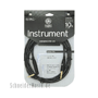 Planet Waves PW-CPGSRA-10 CUSTOM PRO Series Stereo 1/4" Instrument Cable, straight - w/right angle 10Ft. (3.0m)
