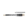 Planet Waves PW-INS-10 CUSTOM Series Stereo 1/4" Insert (Y) Cable, Stereo - Dual Mono 10Ft. (3.0m)