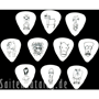Planet Waves 1CWH2-10JS JOE SATRIANI Guitar Picks 0.46mm Light - black on white (10 pack)