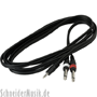 RockCable RCL 20914 D4 Patch Cable, 1x 3,5 mm Stereo Male - 2x 6,3 mm Mono Male, 3,0 m