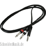RockCable RCL 20922 D4 Patch Cable, 1x 6,3 mm Stereo Male - 2x 6,3 mm Mono Male, 1,5 m
