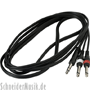 RockCable RCL 20924 D4 Patch Cable, 1x 6,3 mm Stereo Male - 2x 6,3 mm Mono Male, 3,0 m