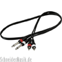 RockCable RCL 20931 D4 Patch Cable, 2x RCA Male - 2x 6,3 mm Mono Male, 1,0 m