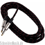 RockCable RCL 30205 TC Instrument Cable (braided) straight - straight 16.4Ft, black