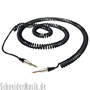 RockCable RCL 30206 D6 C Elastic Coiled Instrument Cable, straight - straight 20ft, black
