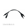 RockCable RCL30600 DC 3 Cable de potencia DC con 1 conector DC coaxial macho y 3 hembra