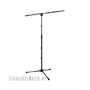Rockstand RS20700B 3-footed microphone stand with pivoting arm and synthetic-material base, black