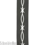 RockStrap RST NB1CP Nylon Bass Strap negro, con motivo impreso "Barbed"