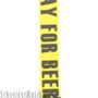 RockStrap RST NY1CP Nylon Bass Strap amarillo, con motivo impreso "I Will Play For Beer"