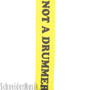 RockStrap RST NY1CP Nylon Bass Strap amarillo, con motivo impreso "I'm not a Drummer"