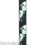 RockStrap RST PB3DCP Polyester Guitar Strap negro, con motivo impreso 3D "Skull"