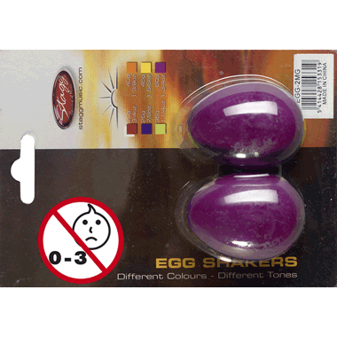 Schütteleier Paar EGG-2 YW Kunststoff gelb
