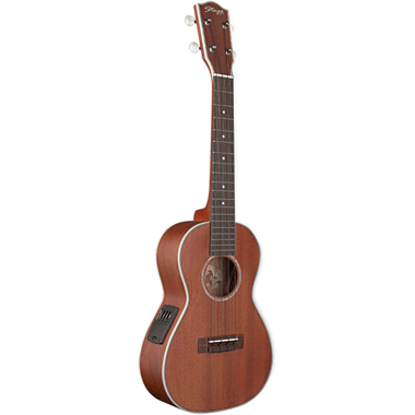 Stagg UC80-SE Elektro-Akustik Konzert-Ukulele mit massiver Mahagoni-A Decke