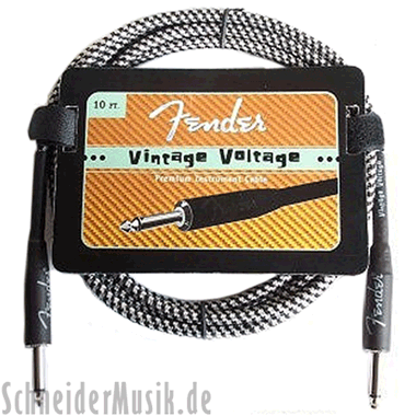 Fender VINTAGE VOLTAGE Kabel - Black/Silver 10Ft. (3.0m)