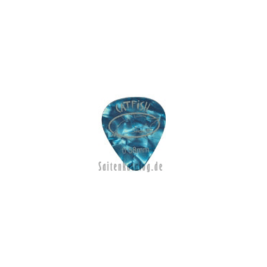 6 Catfish Zelluloid Picks Plektren white pearloid 0,84 mm
