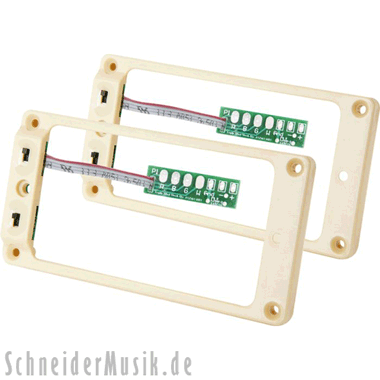Seymour Duncan TS-2S Triple Shot switching Mounting Ring Set (Humbucker, Hals/Br&uuml;cke), creme