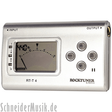 Warwick Rocktuner RT T 4 Auto-Chromatisches Stimmger&auml;t (Git./Bass/Chrom.) silber