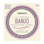 D'Addario EJS57 Banjo 5-string Stainless Steel Wound, Loop End, custom medium 11-22 D'Addario EJS57 Banjo 5-string Stainless Steel Wound, Loop End, custom medium 11-22