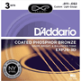 D'Addario EXP26-3D Coated Phosphor Bronze 3-PACK, custom light D'Addario EXP26-3D Coated Phosphor Bronze 3-PACK, custom light