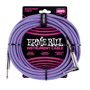 Ernie Ball PO6069 7,6M / 25 Ft instrument cable / straight - angle / purple braided Ernie Ball PO6069 7,6M / 25 Ft instrument cable / straight - angle / purple braided