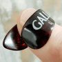 Galli A3 Set of 6 Celluloid SHELL Thumb Pick, shell-coloured Galli A3 Set of 6 Celluloid SHELL Thumb Pick, shell-coloured