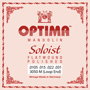 Optima SOLOIST 3050 M Mandolin FLATWOUND Strings Set Medium Loop End Optima SOLOIST 3050 M Mandolin FLATWOUND Strings Set Medium Loop End